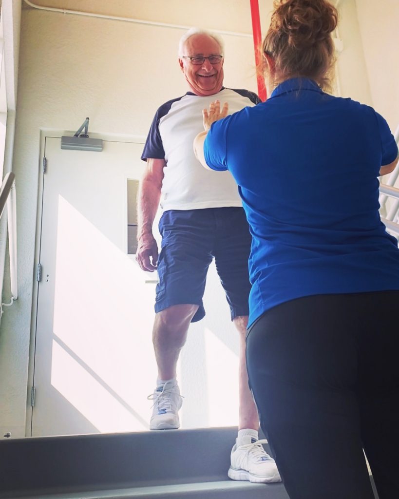 Physical Therapy on the Stairs